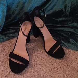 Justfab sandal heels in black size 11